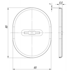 Накладка Fuaro (Фуаро) на сувальдный замок ESC.S.SF/OV.475 (ESC 475) GP латунь