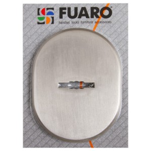 Накладка Fuaro (Фуаро) на сувальдный замок ESC.S-lift.SF/OV.476 (ESC 476) с шторкой SN мат.никель