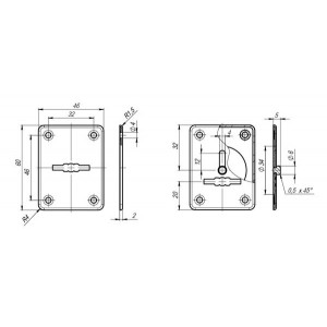 Накладка Fuaro (Фуаро) на сувальдный замок ESC.S-lift+S/K.set (ESC081/082) мат.никель (2шт.)