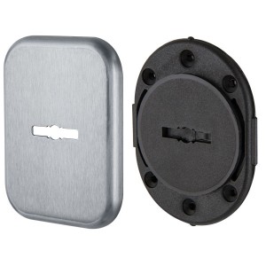 Декоратив. Armadillo (Армадилло) Квадр. накл. на сув. замок со шторкой PS-DEC SQ CT (ATC Protector 1) SC-14 Матовый хром