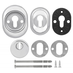 Броненакладка Fuaro (Фуаро) DEF.CRE/OV-set.9726 (DEF 9726) M6x90 врезная с чашкой CP-8 хром