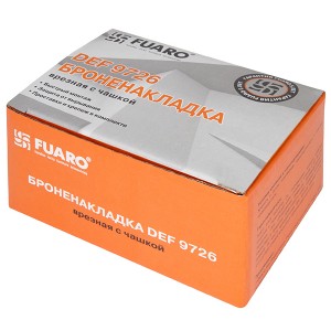 Броненакладка Fuaro (Фуаро) DEF.CRE/OV-set.9726 (DEF 9726) M6x90 врезная с чашкой CP-8 хром