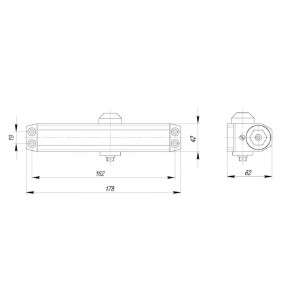Доводчик Ajax (Аякс) дверной DCTR50-100 (TDR-100) 50-100кг BR коричневый