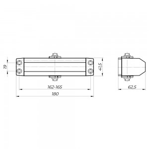 Доводчик Ajax (Аякс) дверной DCTR80-140 (TDR-140) 80-140кг AL алюминий