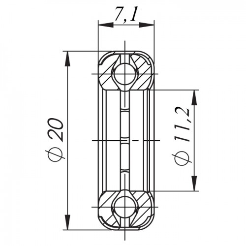 Подшипник Fuaro (Фуаро) к приварной петле T1/141-20