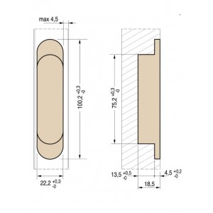 CEAM 1129 скрытая петля универсальная (до 40 кг) BR бронза