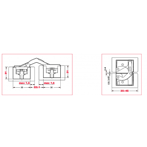 Дверная петля скрытой установки CEAM с 3D регулировкой 1230S OTT блестящее золото (50-70кг)