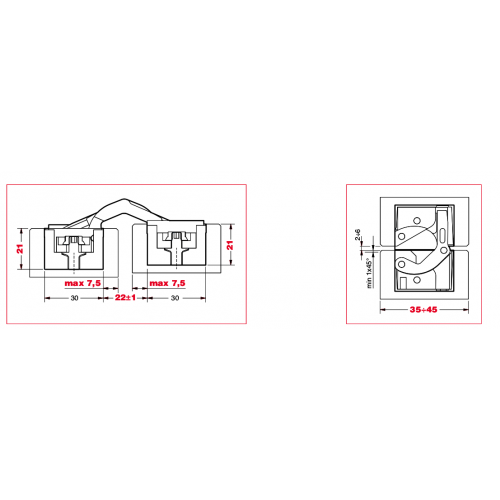 Дверная петля скрытой установки CEAM с 3D регулировкой 1230S ARG матовое серебро