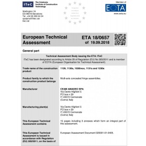 CEAM 1129 скрытая петля универсальная (до 40 кг) OTT латунь