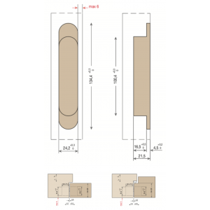 Скрытая петля CEAM с 3D регулировкой 1430 MAX (134x24) NIK блестящий никель