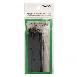 Петля Ajax (Аякс) универсальная IN4000U BL (4B/P 100x70x2) черный ПАКЕТ