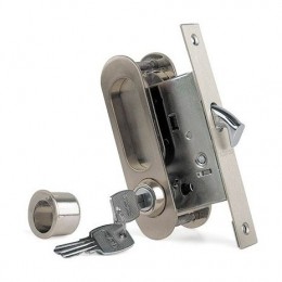 Ручка для раздвижных дверей (комплект с механизмом CYL) ARCHIEA-K01/02-V1HH белый никель