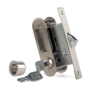 Ручка для раздвижных дверей (комплект с механизмом CYL) ARCHIEA-K01/02-V1HH белый никель