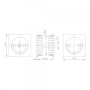 Ручка поворотная Armadillo (Армадилло) для раздвижных дверей SH.QUADRO55.BK8х2 MWSC-33 итальянский тисненый