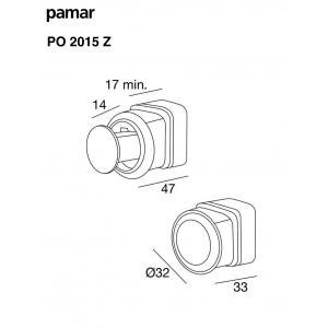 Ручка для раздвижных дверей Pamar 2015Z-PO черный матовый (E228)