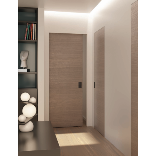 Ручки AGB WAVE для раздвижных дверей купе (С ЗАМКОМ) под WC/B30002.02.93+B08981.50.93 (черный)