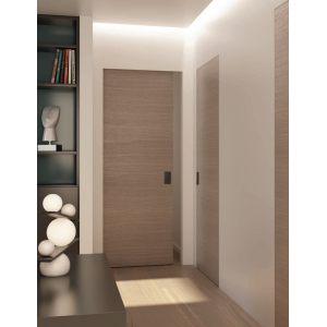 Ручки AGB WAVE для раздвижных дверей купе (С ЗАМКОМ) под WC/B30002.02.93+B08981.50.93 (черный)