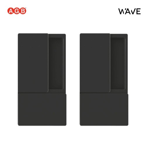 Ручки AGB WAVE для раздвижных дверей купе (БЕЗ ЗАМКА) B30000.01.93 (черный) подходит к TOUCH