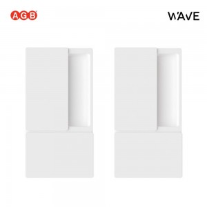 Ручки AGB WAVE для раздвижных дверей купе (БЕЗ ЗАМКА) B30000.01.FM (белый) подходит к TOUCH