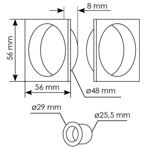 Ручки для раздвижных дверей MORELLI MHS-2 SC матовый хром