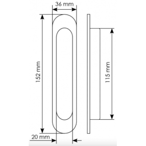 Ручки для раздвижных дверей MORELLI MHS150 BL черный