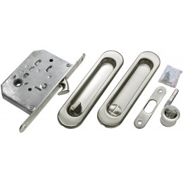 Комплект ручки купе сантехническая защелка MORELLI MHS150 WC SC Матовый хром