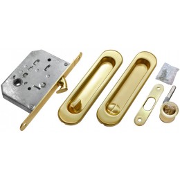 Комплект ручки купе сантехническая защелка MORELLI MHS150 WC SG Матовое золото