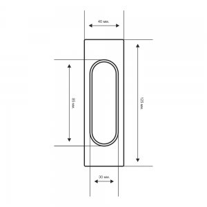 Ручки для раздвижных дверей (КУПЕ) Extreza P401 черный матовый F22 (1 шт.)