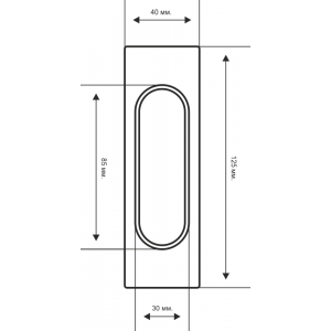 Ручки для раздвижных дверей (КУПЕ) Extreza P401 матовая латунь F02 (1 шт.)