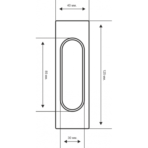 Ручки для раздвижных дверей (КУПЕ) Extreza P401 матовая латунь PVD F08 (1 шт.)