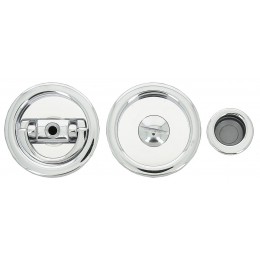 Ручка дверная купе Extreza Hi-tech P410 WC круглая, полированный хром F04