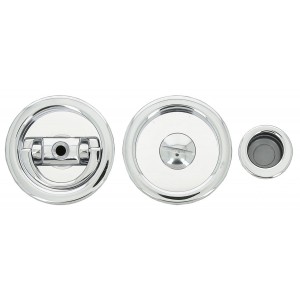 Ручка дверная купе Extreza Hi-tech P410 WC круглая, полированный хром F04