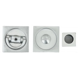 Ручка дверная купе Extreza Hi-tech P411 WC квадратная, матовый хром F05