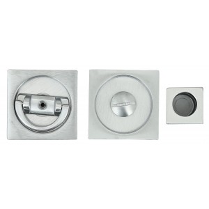 Ручка дверная купе Extreza Hi-tech P411 WC квадратная, матовый хром F05
