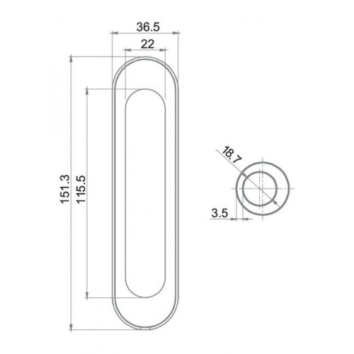 Ручки для раздвижных дверей RENZ SDH 401 PB золото
