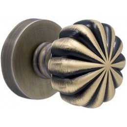 Дверная ручка-кноб PIRUETTE "VEGA" L143 ANTIQUE BRONZE античная бронза