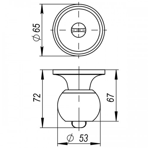 Ручка Ajax (Аякс) защелка DK682 CP-ET (6082 CP-E) (кл./фик.) хром
