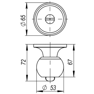 Ручка Ajax (Аякс) защелка DK682 PB-PS (6082 PB-P) (без фик.) золото