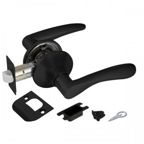 Ручка Ajax (Аякс) защелка DK610 BL-PS (6010 BL-P) (без фик.) черный