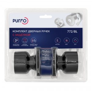 Ручка Punto (Пунто) защелка DK772/BL BL-ET (кл./фик.) черный