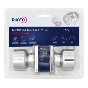 Ручка Punto (Пунто) защелка DK772/BL CP-ET (кл./фик.) хром