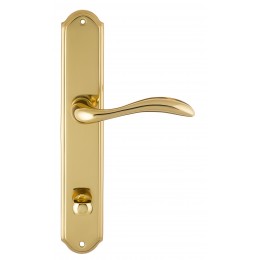 Дверная ручка на планке Extreza FLEXA-PL01-WC-96-F01 (FLEXA 335) полированная латунь