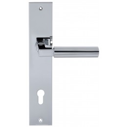 Дверная ручка на планке под цилиндр Extreza STEM-PL11-CYL-85-F04 (STEM 135) полированный хром