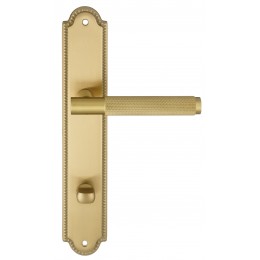 Дверная ручка на планке Extreza "TUBA" 126 PL03-WC-96 матовая латунь глянец F07
