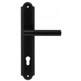 Дверная ручка на планке Extreza TUBA-PL03-CYL85-F22 (TUBA 126) черный матовый