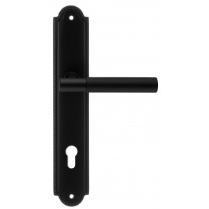 Дверная ручка на планке Extreza TUBA-PL03-CYL85-F22 (TUBA 126) черный матовый