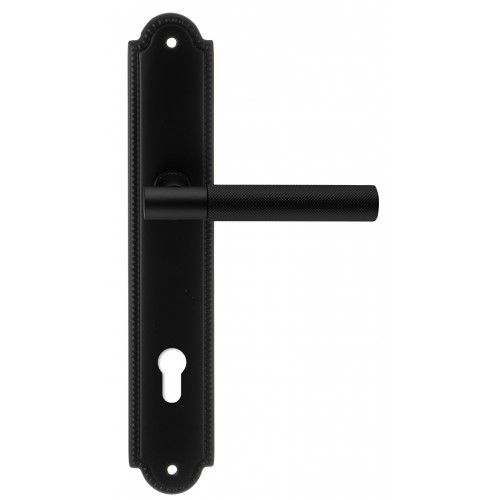 Дверная ручка на планке Extreza TUBA-PL03-CYL85-F22 (TUBA 126) черный матовый