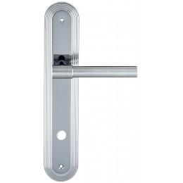 Дверная ручка Extreza "NUVO" 125 на планке PL05-WC-96 матовый хром / хром F05/F04