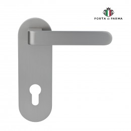 Дверная ручка на планке Porta Di Parma, Модерн, Fedra 2113.14.CYL, Матовый никель