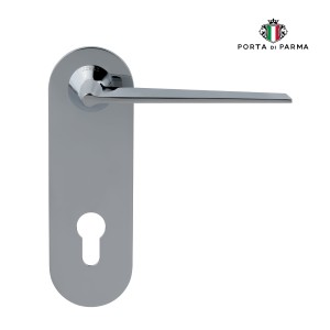 Дверная ручка на планке Porta Di Parma, Модерн, Cono 2115.01.CYL, Полированный хром